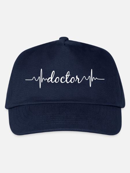 Herzschlag EKG Doktor Arzt Ärztin Medizin Geschenk - Kinder Basecap - Navy
