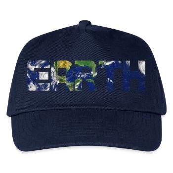 Earth - Erde - Kinder Basecap - Navy - Vorne