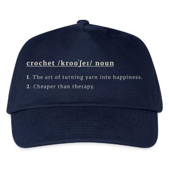 Crochet Definition – Turning Yarn Into Happiness - Kids’ Baseball Cap - navy - Front