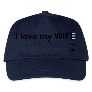 I love my wifi wife - Casquette de baseball Enfant - marine - Devant