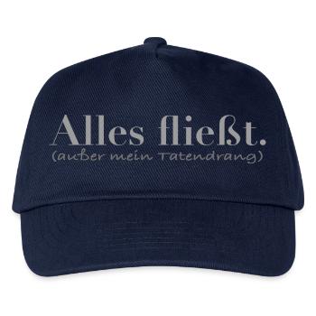 Fehlender Tatendrang im Fluss des Lebens - Kinder Basecap - Navy - Vorne