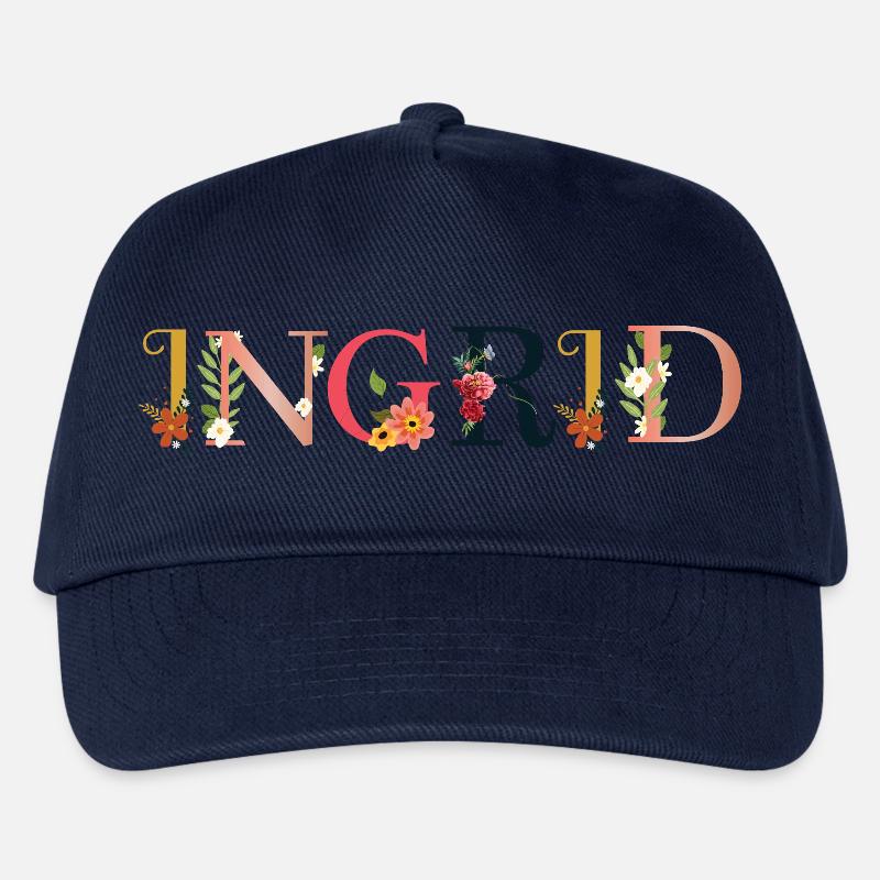 Le nom INGRID est fleuri - Casquette de baseball Enfant - marine