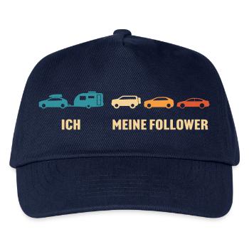 Wohnwagen camping ich meine follower - Kinder Basecap - Navy - Vorne