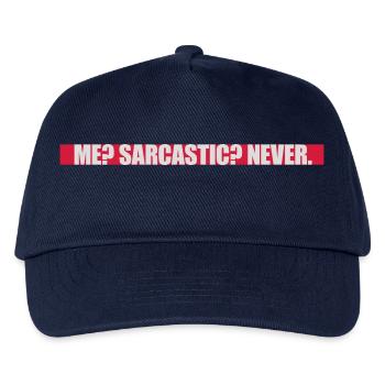 me sarcastic never quote - Kids’ Baseball Cap - navy - Front