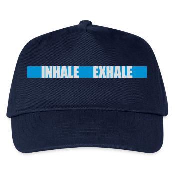 Inspirez expirez Yoga citation - Casquette de baseball Enfant - marine - Devant