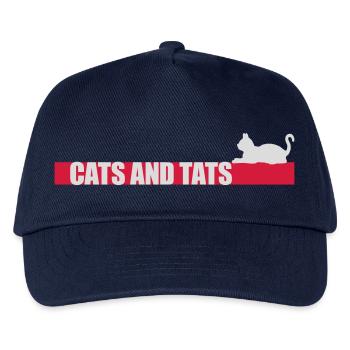 cats and tats Zitat - Kinder Basecap - Navy - Vorne