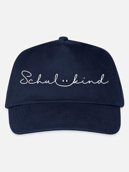 Schulkind Lächeln weiß - Kinder Basecap - Navy