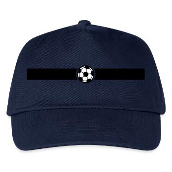 Soccer Ball Line - Kids’ Baseball Cap - navy - Front