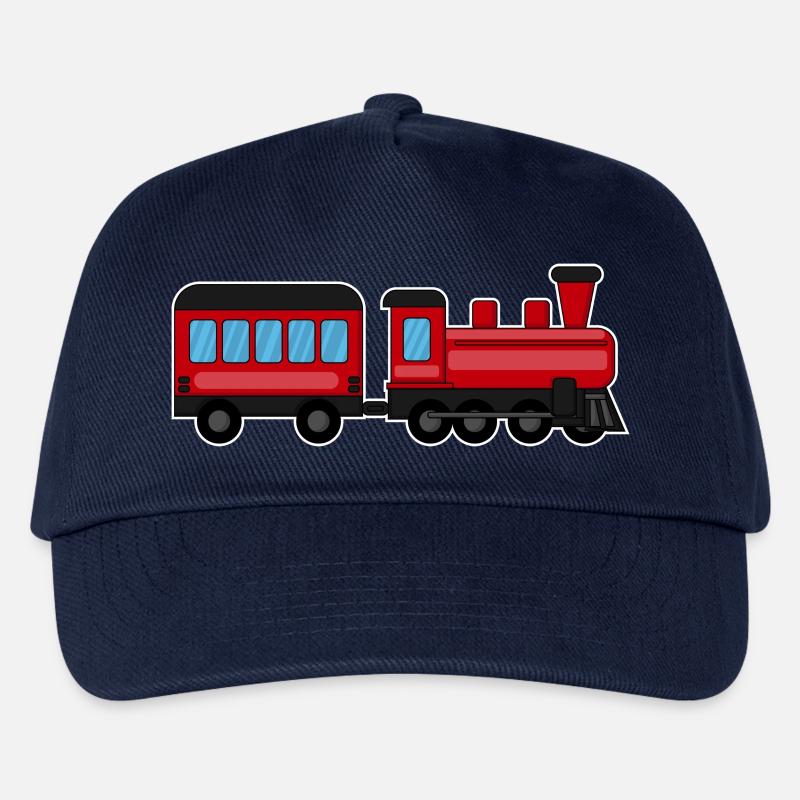 Eisenbahn, Zug, Dampflok - Kinder Basecap - Navy