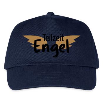 Engel Teilzeitengel Flügel Held Heldin Geschenk - Kinder Basecap - Navy - Vorne