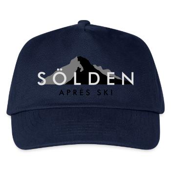 Sölden Apres Ski Berge Wintersport - Kinder Basecap - Navy - Vorne