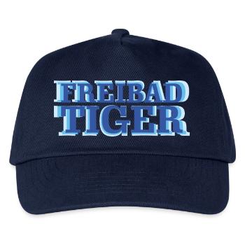 Freibadtiger Freibad schwimmen - Kinder Basecap - Navy - Vorne