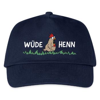Wüde Henn Hendl Huhn Dialekt - Kinder Basecap - Navy - Vorne