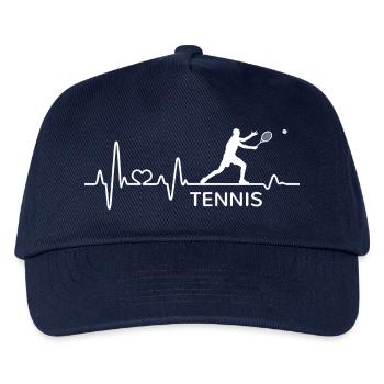 Tennis Heartbeat Tennis Racket Pulse Tennis Game - Kids’ Baseball Cap - navy - Front