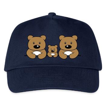 love in love couples baby child young dad mum - Kids’ Baseball Cap - navy - Front