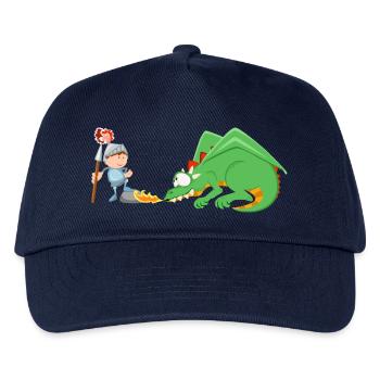 Ritter und Drache - Kinder Basecap - Navy - Vorne