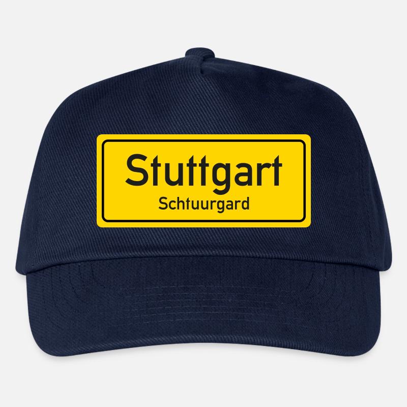 Ortsschild Stuttgart Deutschland - Kinder Basecap - Navy