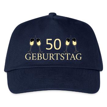 50.Geburtstag 50 Jahre - Kinder Basecap - Navy - Vorne