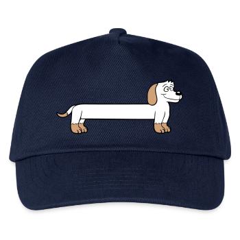 Dog Long Dachshund Funny Long Drawn Cool Cartoon - Kids’ Baseball Cap - navy - Front