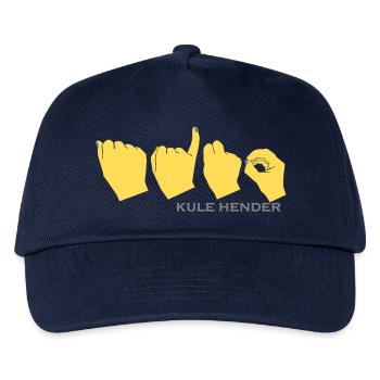 Aino de couleur jaune moutarde - Casquette de baseball Enfant - marine - Devant