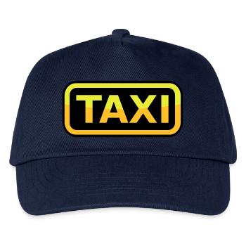 Taxi Schild - Kinder Basecap - Navy - Vorne