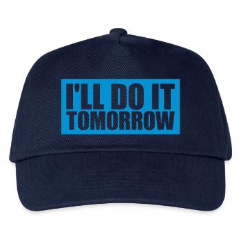 do it tomorrow Zitat - Kinder Basecap - Navy - Vorne