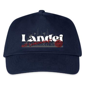 Spruch - Landei mit Leidenschaft/ Landwirt - Kinder Basecap - Navy - Vorne