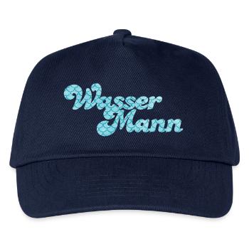 Wassermann Schuppen Wasser Sternzeichen Pool - Kinder Basecap - Navy - Vorne