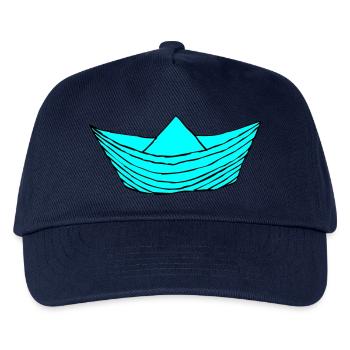 Paper Boat - Kids’ Baseball Cap - navy - Front