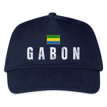 Gabunische Flagge, gabunischer Patriot - Kinder Basecap - Navy - Vorne