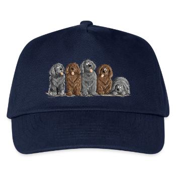 Neufundländer Hunde Rudel Newfie Hundeliebe Neufi - Kinder Basecap - Navy - Vorne