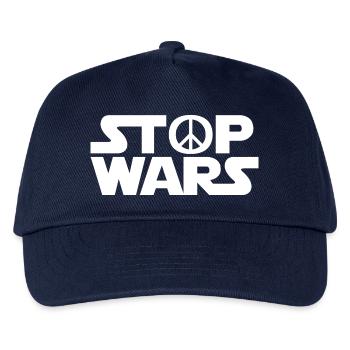 Peace / Stop wars / Geschenkidee - Kinder Basecap - Navy - Vorne