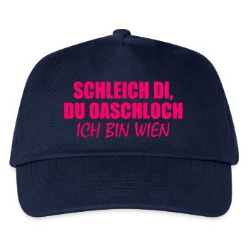 schleich di du oaschloch - Kinder Basecap - Navy - Vorne