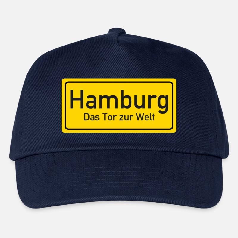 Hamburger Ortsschild Deutschland - Kinder Basecap - Navy