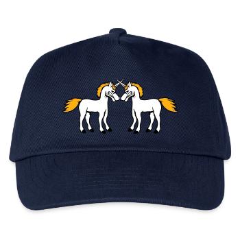 2 Einhörner Kampf Böse Wütend Angriff Duell Team - Kinder Basecap - Navy - Vorne