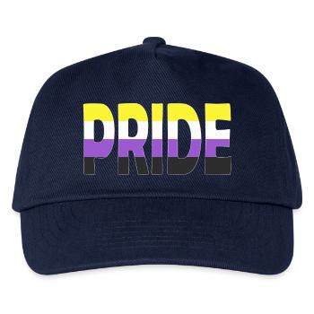 Pride lettering Non-Binary Non-Binary LGBTQ - Kids’ Baseball Cap - navy - Front
