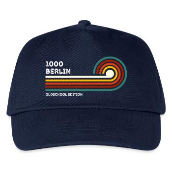 Berlin Retro Shirt Postleitzahl 1000 PLZ Souvenir - Kinder Basecap - Navy - Vorne