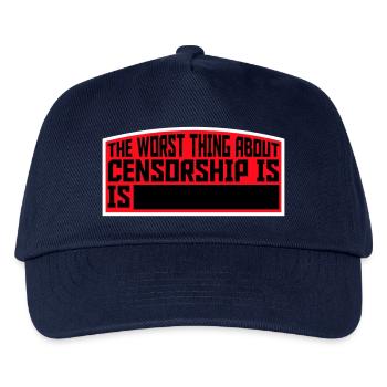 Le pire dans la censure, c’est l’ironie amusante - Casquette de baseball Enfant - marine - Devant