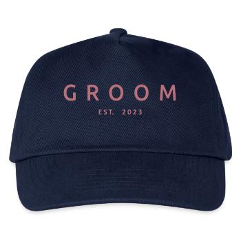 Bräutigam Est. 2023 Verlobungsgeschenk Hochzeit des Bräutigams - Kinder Basecap - Navy - Vorne
