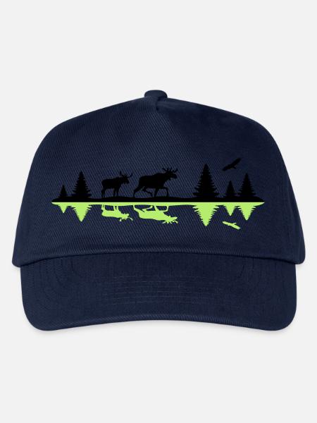 Landschaft - Schweden, Norwegen - Kinder Basecap - Navy