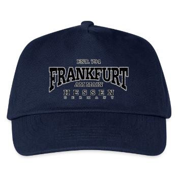 Frankfurt am Main (black oldstyle) - Kids’ Baseball Cap - navy - Front