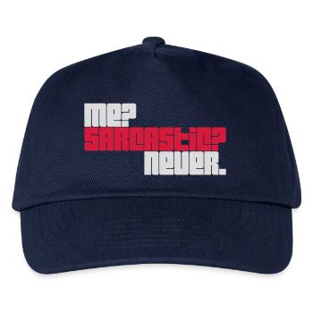 me sarcastic never Zitat - Kinder Basecap - Navy - Vorne