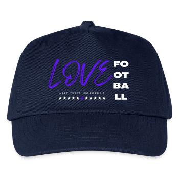 Ich liebe Fußball blau - Kinder Basecap - Navy - Vorne