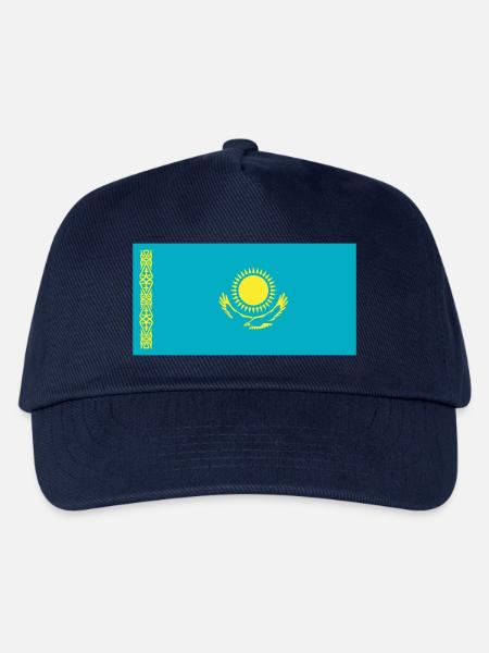 Kasachstan Flagge / Drapeau Kasachstan - Kinder Basecap - Navy