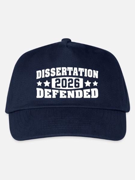 Dissertation verteidigt 2026 PhD EdD Doktorarbeit - Kinder Basecap - Navy