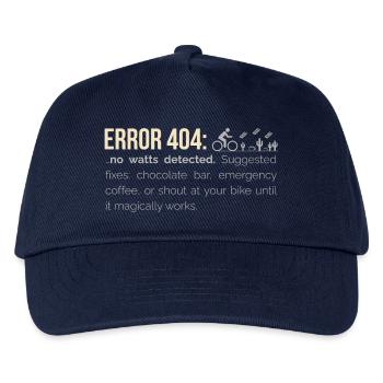Sweat à capuche cyclable – 404 : Aucun watts détecté - Casquette de baseball Enfant - marine - Devant