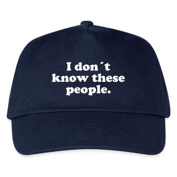 Je ne connais pas ces gens - Casquette de baseball Enfant - marine - Devant