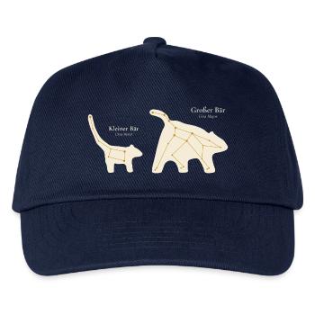 Großer Bär und kleiner Bär Sternbilder - Kinder Basecap - Navy - Vorne