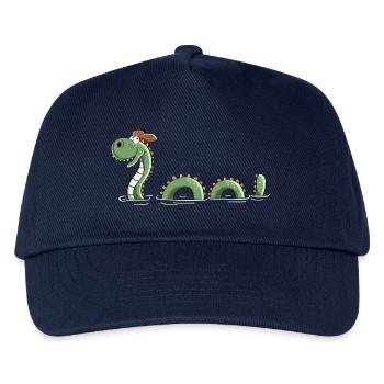 Nessie Sea Monster In Scotland - Comic - Fun - Kids’ Baseball Cap - navy - Front