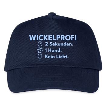 Wrapping professional – 2 seconds. 1 hand. No light. - Kids’ Baseball Cap - navy - Front